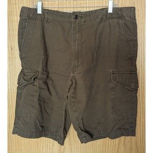 Dockers from Levi Strauss dark brown flat front cargo shorts size 38